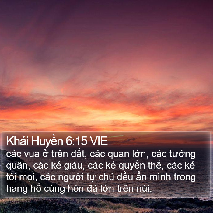 Khải Huyền 6:15 VIE Bible Study