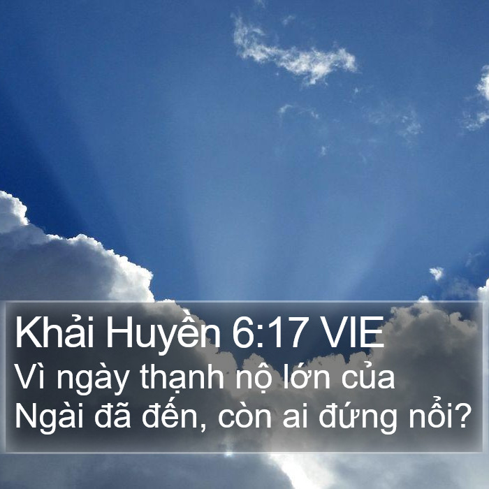 Khải Huyền 6:17 VIE Bible Study