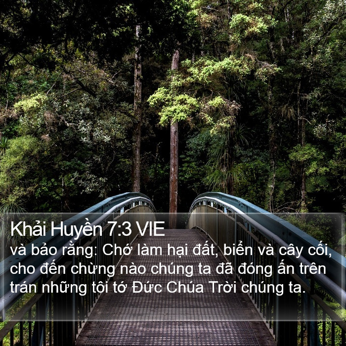 Khải Huyền 7:3 VIE Bible Study