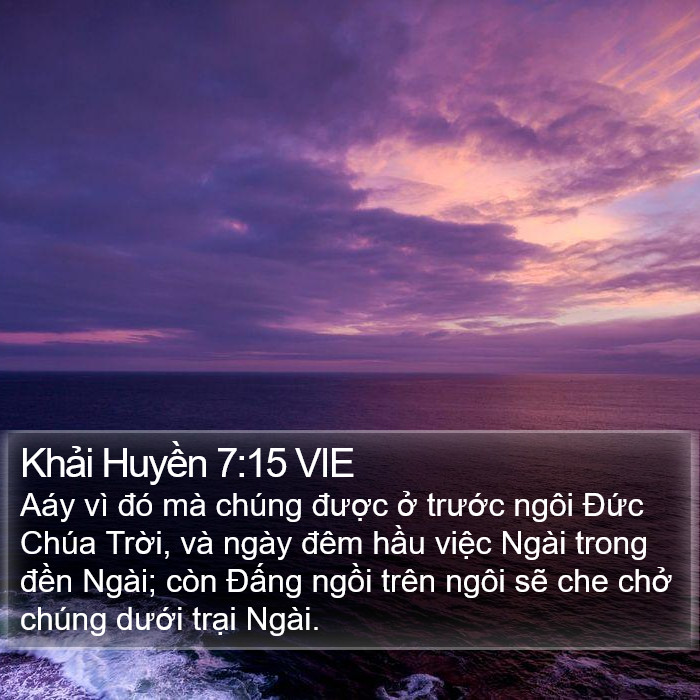 Khải Huyền 7:15 VIE Bible Study