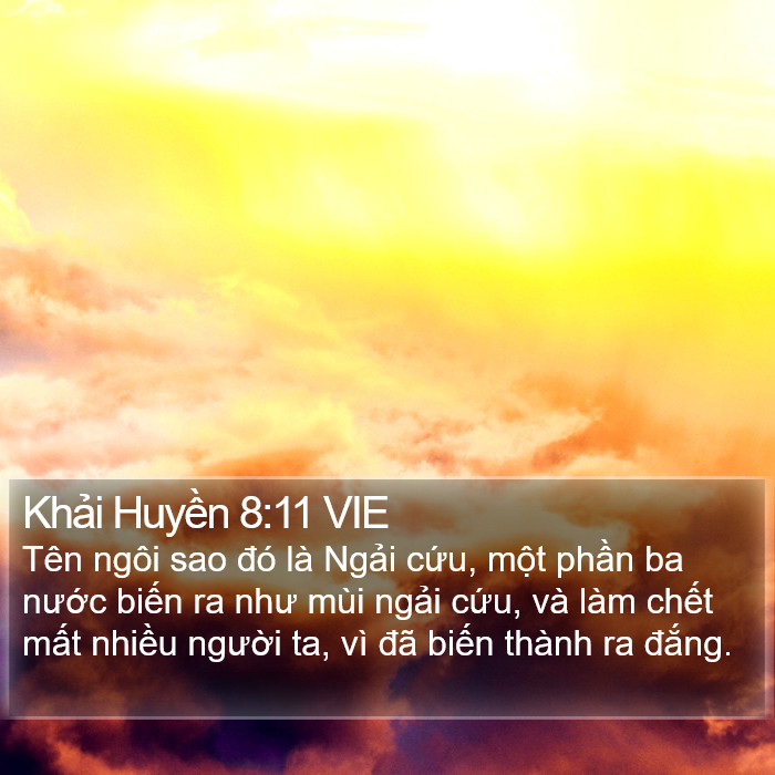 Khải Huyền 8:11 VIE Bible Study