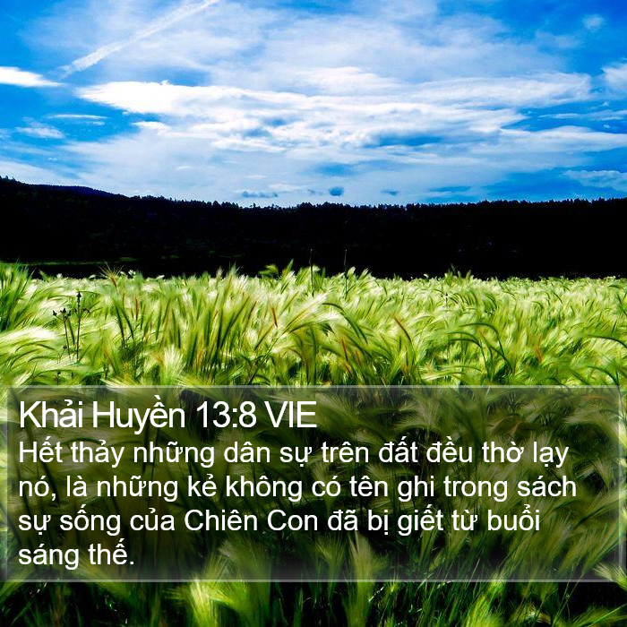 Khải Huyền 13:8 VIE Bible Study