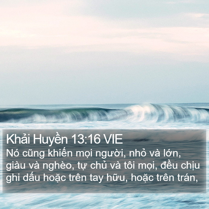 Khải Huyền 13:16 VIE Bible Study