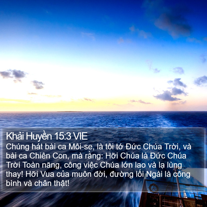 Khải Huyền 15:3 VIE Bible Study