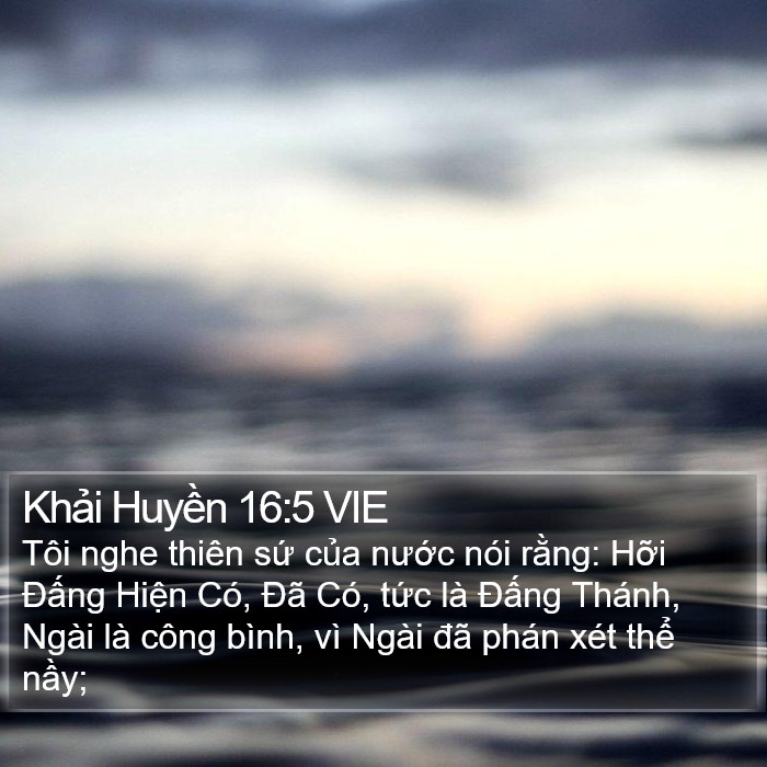 Khải Huyền 16:5 VIE Bible Study