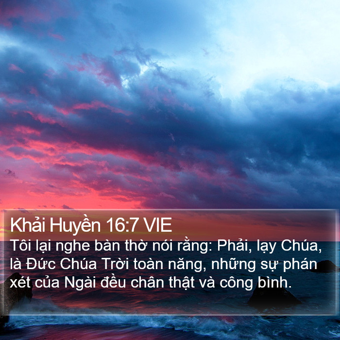 Khải Huyền 16:7 VIE Bible Study