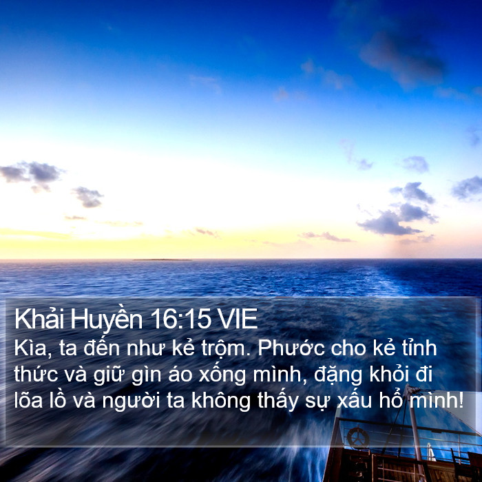 Khải Huyền 16:15 VIE Bible Study