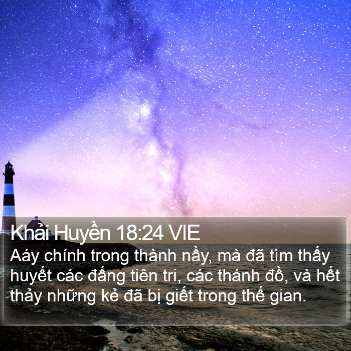 Khải Huyền 18:24 VIE Bible Study