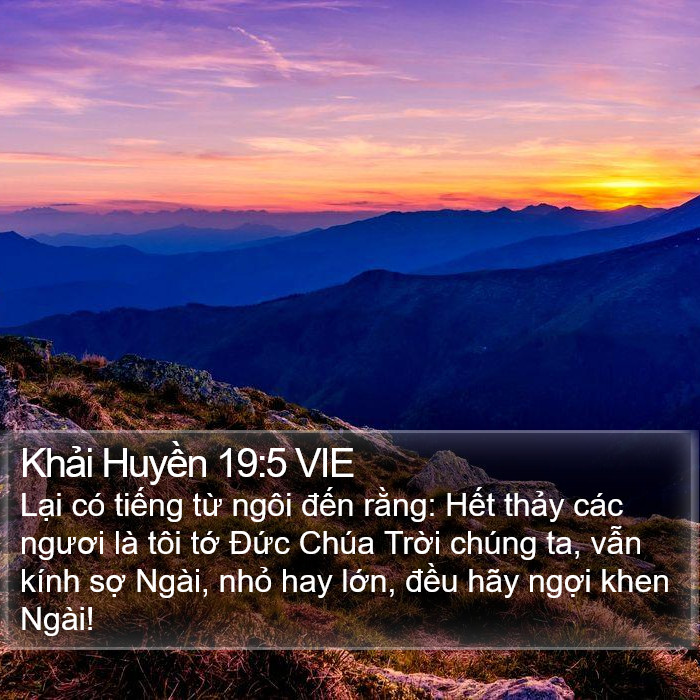 Khải Huyền 19:5 VIE Bible Study