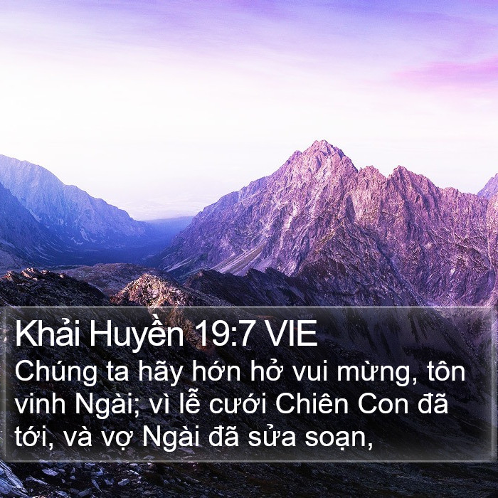 Khải Huyền 19:7 VIE Bible Study