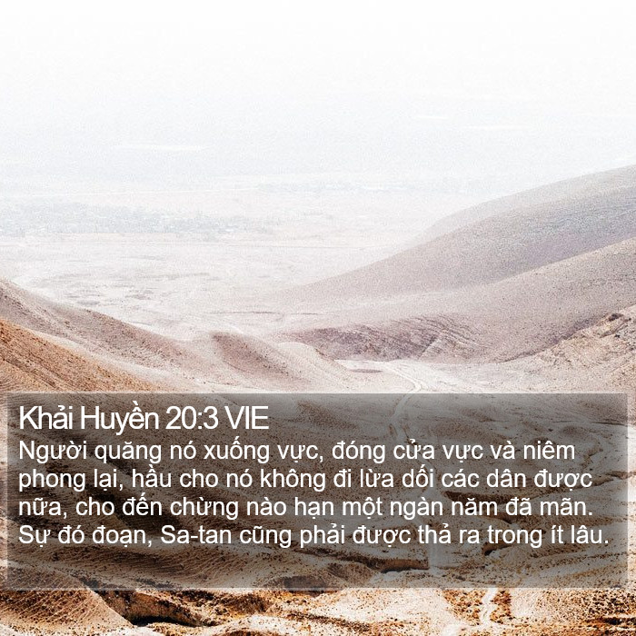 Khải Huyền 20:3 VIE Bible Study