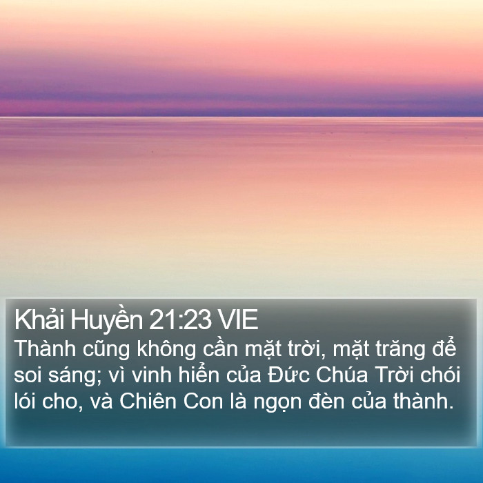 Khải Huyền 21:23 VIE Bible Study