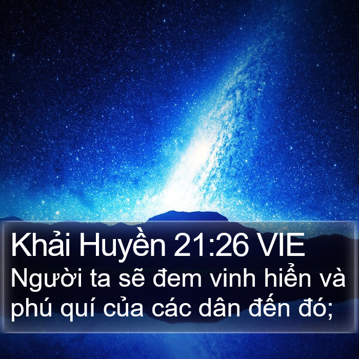 Khải Huyền 21:26 VIE Bible Study