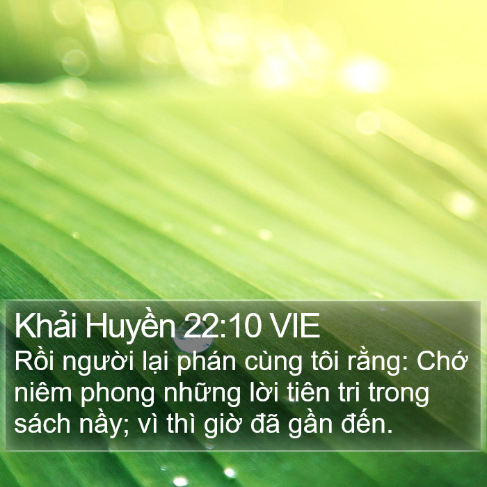 Khải Huyền 22:10 VIE Bible Study
