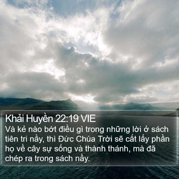 Khải Huyền 22:19 VIE Bible Study